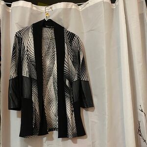 Elegant Black and White Women's Cardigan